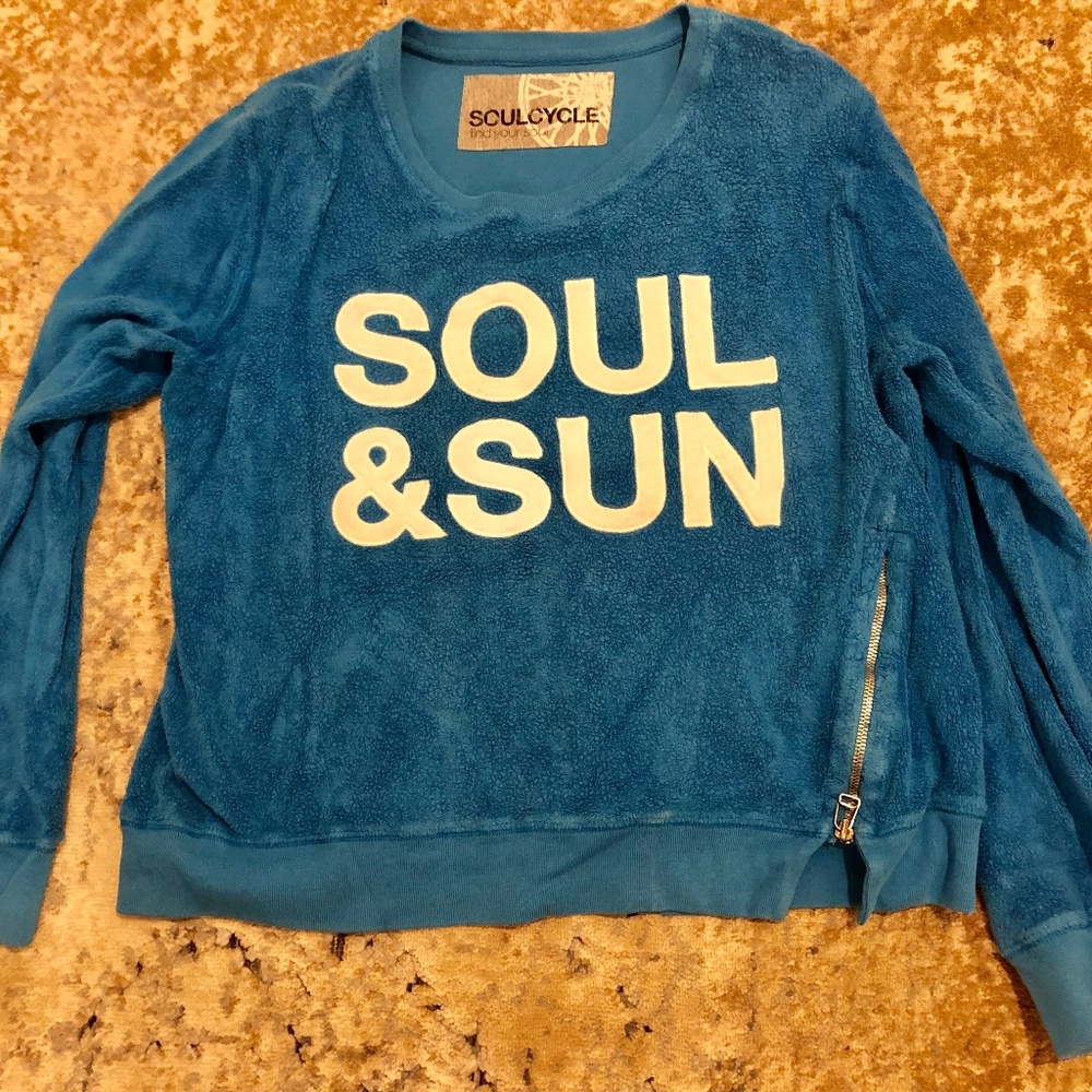 SoulCycle Aqua Soul & Sun Sherpa Sweatshirt